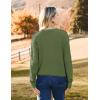 imageZeagoo Womens Crew Neck Cropped Sweater 2024 Fall Long Sleeve Chunky Knit Pullover Sweater TopsArmy Green