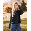 imageZeagoo Womens Crew Neck Cropped Sweater 2024 Fall Long Sleeve Chunky Knit Pullover Sweater TopsBlack