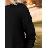 imageZeagoo Womens Crew Neck Cropped Sweater 2024 Fall Long Sleeve Chunky Knit Pullover Sweater TopsBlack