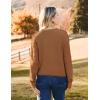 imageZeagoo Womens Crew Neck Cropped Sweater 2024 Fall Long Sleeve Chunky Knit Pullover Sweater TopsBrowm