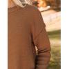 imageZeagoo Womens Crew Neck Cropped Sweater 2024 Fall Long Sleeve Chunky Knit Pullover Sweater TopsBrowm