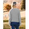 imageZeagoo Womens Crew Neck Cropped Sweater 2024 Fall Long Sleeve Chunky Knit Pullover Sweater TopsGrey