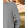 imageZeagoo Womens Crew Neck Cropped Sweater 2024 Fall Long Sleeve Chunky Knit Pullover Sweater TopsGrey