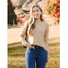 imageZeagoo Womens Crew Neck Cropped Sweater 2024 Fall Long Sleeve Chunky Knit Pullover Sweater TopsKhaki