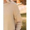 imageZeagoo Womens Crew Neck Cropped Sweater 2024 Fall Long Sleeve Chunky Knit Pullover Sweater TopsKhaki