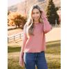 imageZeagoo Womens Crew Neck Cropped Sweater 2024 Fall Long Sleeve Chunky Knit Pullover Sweater TopsPink