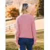 imageZeagoo Womens Crew Neck Cropped Sweater 2024 Fall Long Sleeve Chunky Knit Pullover Sweater TopsPink