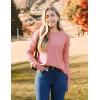 imageZeagoo Womens Crew Neck Cropped Sweater 2024 Fall Long Sleeve Chunky Knit Pullover Sweater TopsPink
