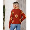 imageZeagoo Womens Crew Neck Cropped Sweater 2024 Fall Long Sleeve Chunky Knit Pullover Sweater TopsRedflower