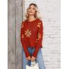 imageZeagoo Womens Crew Neck Cropped Sweater 2024 Fall Long Sleeve Chunky Knit Pullover Sweater TopsRedflower