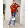 imageZeagoo Womens Crew Neck Cropped Sweater 2024 Fall Long Sleeve Chunky Knit Pullover Sweater TopsRedflower