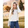 imageZeagoo Womens Crew Neck Cropped Sweater 2024 Fall Long Sleeve Chunky Knit Pullover Sweater TopsWhite