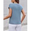 imageZeagoo Womens Sweater Vest Fall 2024 Loose Fit Cape Sleeve Knit Ribbed Tank Tops with Front Pocket SXXLClear Blue