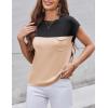 imageZeagoo Womens Sweater Vest Fall 2024 Loose Fit Cape Sleeve Knit Ribbed Tank Tops with Front Pocket SXXLColor Block
