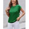 imageZeagoo Womens Sweater Vest Fall 2024 Loose Fit Cape Sleeve Knit Ribbed Tank Tops with Front Pocket SXXLGreen