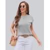 imageZeagoo Womens Sweater Vest Fall 2024 Loose Fit Cape Sleeve Knit Ribbed Tank Tops with Front Pocket SXXLGrey