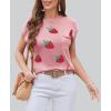 imageZeagoo Womens Sweater Vest Fall 2024 Loose Fit Cape Sleeve Knit Ribbed Tank Tops with Front Pocket SXXLStrawberry