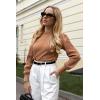imageZeagoo Womens Sweaters Fall 2024 Fashion Trendy Long Sleeve Sweaters Ribbed Knit Winter Outfits Puff Pullover Jumper TopsA Khaki