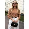 imageZeagoo Womens Sweaters Fall 2024 Fashion Trendy Long Sleeve Sweaters Ribbed Knit Winter Outfits Puff Pullover Jumper TopsA Khaki