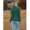 imageZeagoo Womens Turtleneck Sweaters 2024 Fall Fitted Long Sleeve Pullover Sweater Ribbed Knit Basic TopsGreen