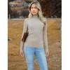 imageZeagoo Womens Turtleneck Sweaters 2024 Fall Fitted Long Sleeve Pullover Sweater Ribbed Knit Basic TopsGrey