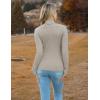 imageZeagoo Womens Turtleneck Sweaters 2024 Fall Fitted Long Sleeve Pullover Sweater Ribbed Knit Basic TopsGrey
