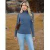 imageZeagoo Womens Turtleneck Sweaters 2024 Fall Fitted Long Sleeve Pullover Sweater Ribbed Knit Basic TopsNavy