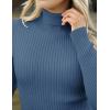 imageZeagoo Womens Turtleneck Sweaters 2024 Fall Fitted Long Sleeve Pullover Sweater Ribbed Knit Basic TopsNavy