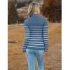 imageZeagoo Womens Turtleneck Sweaters 2024 Fall Fitted Long Sleeve Pullover Sweater Ribbed Knit Basic TopsNavy Stripe