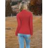 imageZeagoo Womens Turtleneck Sweaters 2024 Fall Fitted Long Sleeve Pullover Sweater Ribbed Knit Basic TopsRed