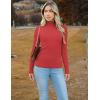 imageZeagoo Womens Turtleneck Sweaters 2024 Fall Fitted Long Sleeve Pullover Sweater Ribbed Knit Basic TopsRed