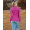 imageZeagoo Womens Turtleneck Sweaters 2024 Fall Fitted Long Sleeve Pullover Sweater Ribbed Knit Basic TopsRose Red