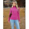 imageZeagoo Womens Turtleneck Sweaters 2024 Fall Fitted Long Sleeve Pullover Sweater Ribbed Knit Basic TopsRose Red