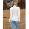 imageZeagoo Womens Turtleneck Sweaters 2024 Fall Fitted Long Sleeve Pullover Sweater Ribbed Knit Basic TopsWhite