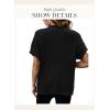 imageWomen 2024 Sweater Vest Mock Neck Batwing Short Sleeve Oversized Ribbed Knit Tops Fall Pullover Sweater SXXLBlack