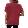 imageWomen 2024 Sweater Vest Mock Neck Batwing Short Sleeve Oversized Ribbed Knit Tops Fall Pullover Sweater SXXLDark Red