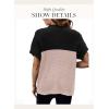 imageWomen 2024 Sweater Vest Mock Neck Batwing Short Sleeve Oversized Ribbed Knit Tops Fall Pullover Sweater SXXLPat1