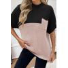 imageWomen 2024 Sweater Vest Mock Neck Batwing Short Sleeve Oversized Ribbed Knit Tops Fall Pullover Sweater SXXLPat1