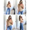 imageZeagoo Fall Sweaters for Women 2024 V Neck Short Sleeve Shirt Ribbed Knit Fit Pullover Sweater TopsKhaki