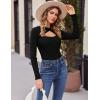 imageZeagoo Sweaters for Women 2024 Knit Trendy Long Sleeve Lightweight Slim Fit Pullover Cutout Tops SXXLBlack