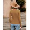imageZeagoo Sweaters for Women 2024 Knit Trendy Long Sleeve Lightweight Slim Fit Pullover Cutout Tops SXXLCamel
