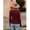 imageZeagoo Sweaters for Women 2024 Knit Trendy Long Sleeve Lightweight Slim Fit Pullover Cutout Tops SXXLDark Red