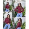 imageZeagoo Sweaters for Women 2024 Knit Trendy Long Sleeve Lightweight Slim Fit Pullover Cutout Tops SXXLDark Red