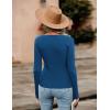 imageZeagoo Sweaters for Women 2024 Knit Trendy Long Sleeve Lightweight Slim Fit Pullover Cutout Tops SXXLLake Blue