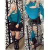 imageZeagoo Sweaters for Women 2024 Knit Trendy Long Sleeve Lightweight Slim Fit Pullover Cutout Tops SXXLLake Blue