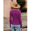 imageZeagoo Sweaters for Women 2024 Knit Trendy Long Sleeve Lightweight Slim Fit Pullover Cutout Tops SXXLPurple