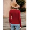 imageZeagoo Sweaters for Women 2024 Knit Trendy Long Sleeve Lightweight Slim Fit Pullover Cutout Tops SXXLRed