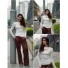 imageZeagoo Sweaters for Women 2024 Knit Trendy Long Sleeve Lightweight Slim Fit Pullover Cutout Tops SXXLWhite