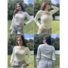 imageZeagoo Sweaters for Women 2024 Knit Trendy Long Sleeve Lightweight Slim Fit Pullover Cutout Tops SXXLWhite