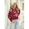 imageZeagoo Womens 2024 Fall Crewneck Cropped Sweater Cozy Long Sleeve Ribbed Knit Pullover Dropped Shoulders Trendy Jumper TopsChristmas Red